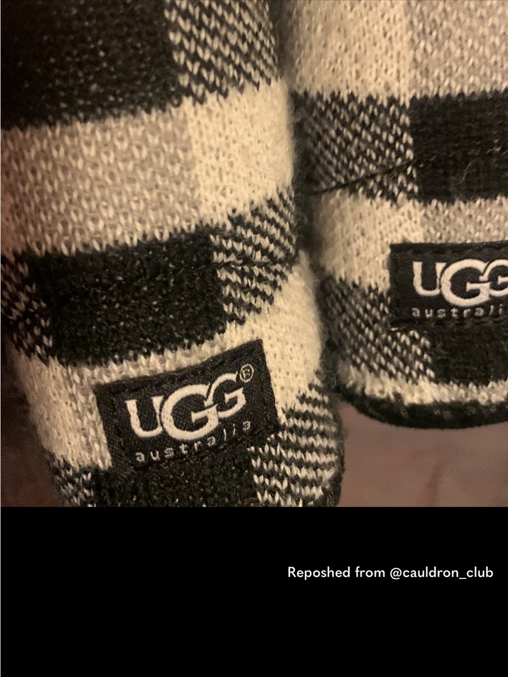 UGG Baby Purl Pine Buffalo Plaid Booties | Size 0/1 | NWOT 🖤🤍 - Picture 9 of 10
